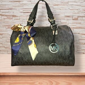 Michael Kors Grayson Black Monogram Satchel